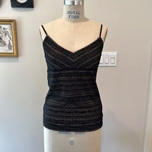 Elegant Sphagetti Strap Chrochet Layered Top